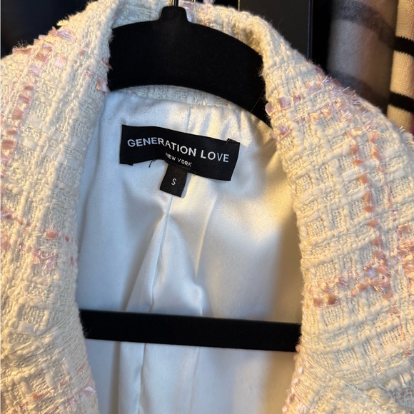 Generation Love Cream Tweed Blazer with Gold Buttons - Picture 3 of 3